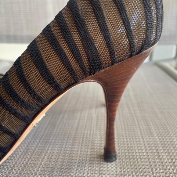 DOLCE & GABBANA Black Mesh Heels EUC - Picture 3 of 11